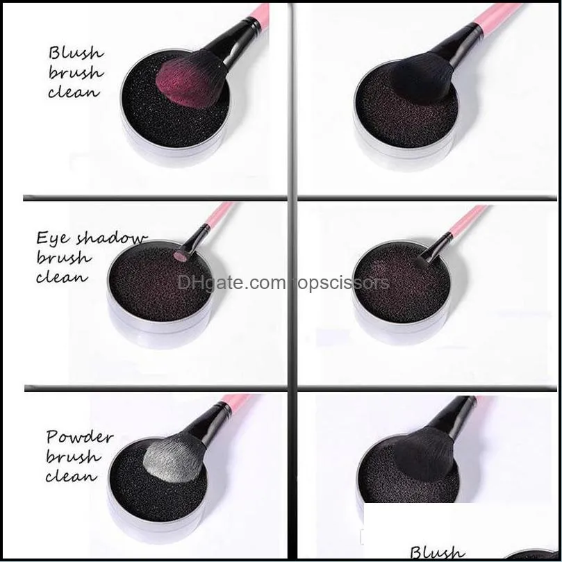 color cleaner sponge makeup brush cleaner box tool cosmetic brush color removal dry clean brush cleaning make up tool