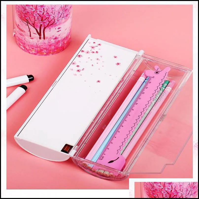 pencil cases stationery box quicksand innovative multifunction pen very beautiful1