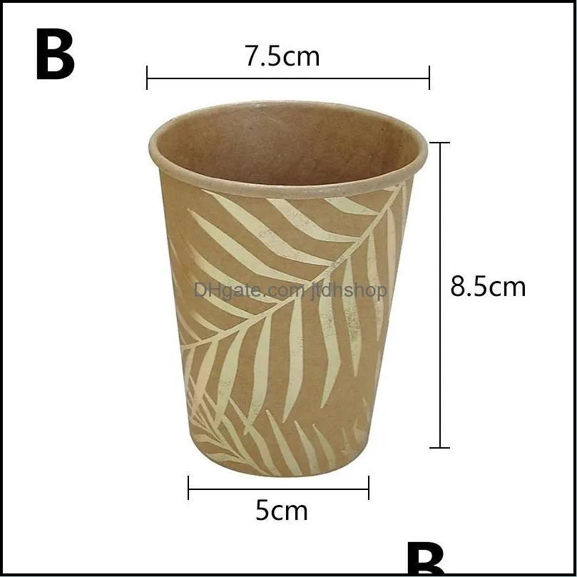 disposable dinnerware bronzing palm leaf tableware kraft paper plate /cup happy birthday party decor adults wedding hawaii garden