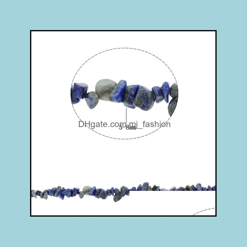 8mm new fashion diy making loose nuggets beads for bracelet necklace jewelry 5-8mm real natural lapis lazuli stone chips beads
