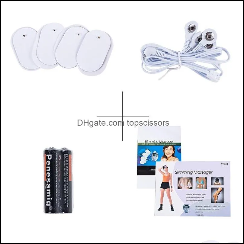 full body shock therapy face body slimming massager stimulation muscle electro massage kit portable slim equipment y1018 in stock