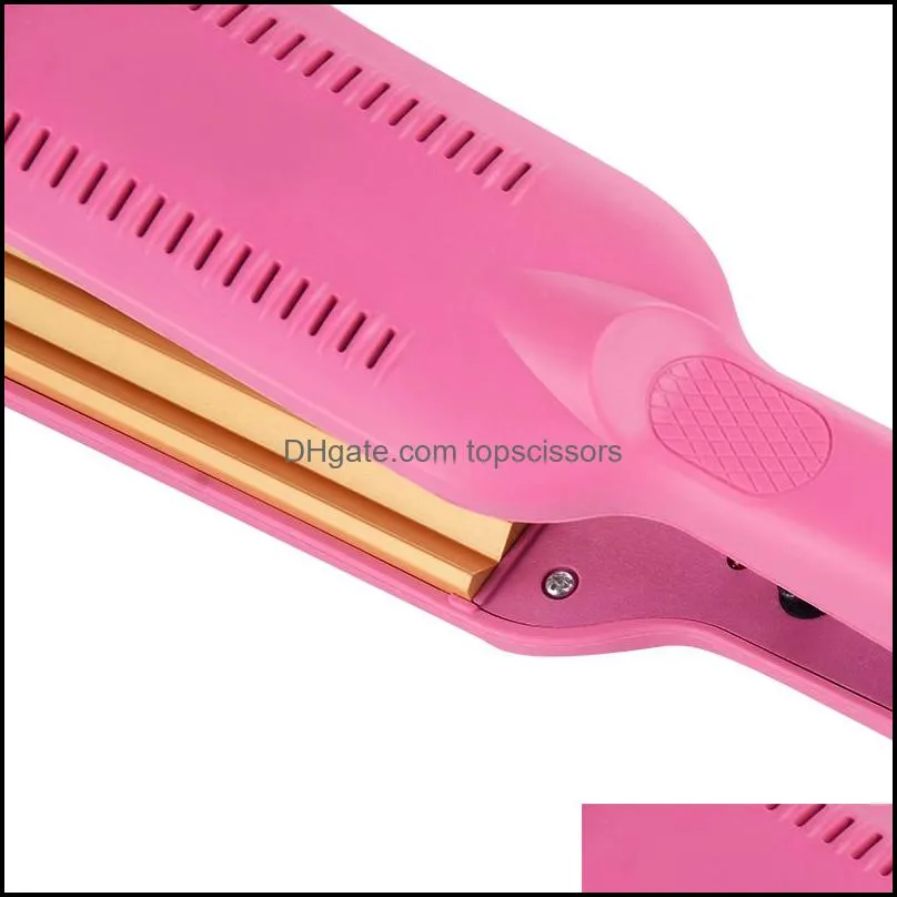 professional crimper ceramic corrugated curler curling iron hair styler electric corrugation wave hair for shipping