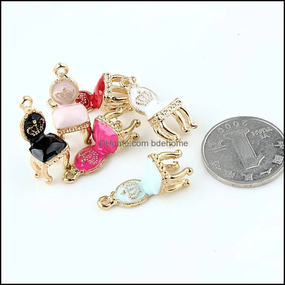 20pcs/lot 10x26mm court chair fashion jewelry charms for jewelry findings bracelet necklace charm