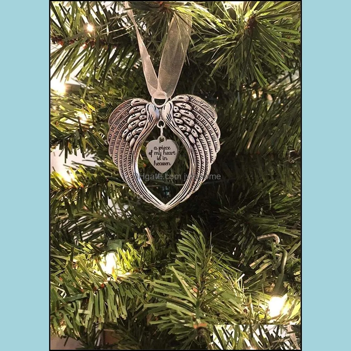 sublimation blanks christmas ornament decorations angel wings shape blank add your own image and background new yjl44 120 s2