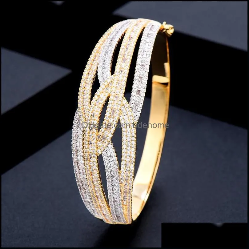 bangle luxury cross stackable african for women wedding full cubic zircon crystal cz dubai bracelet party jewelrybanglebangle