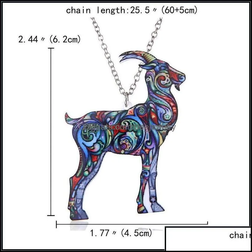 pendant necklaces pendants jewelry colorf double side acrylic printing cat dog dragon horse camel necklace for women costume sweater