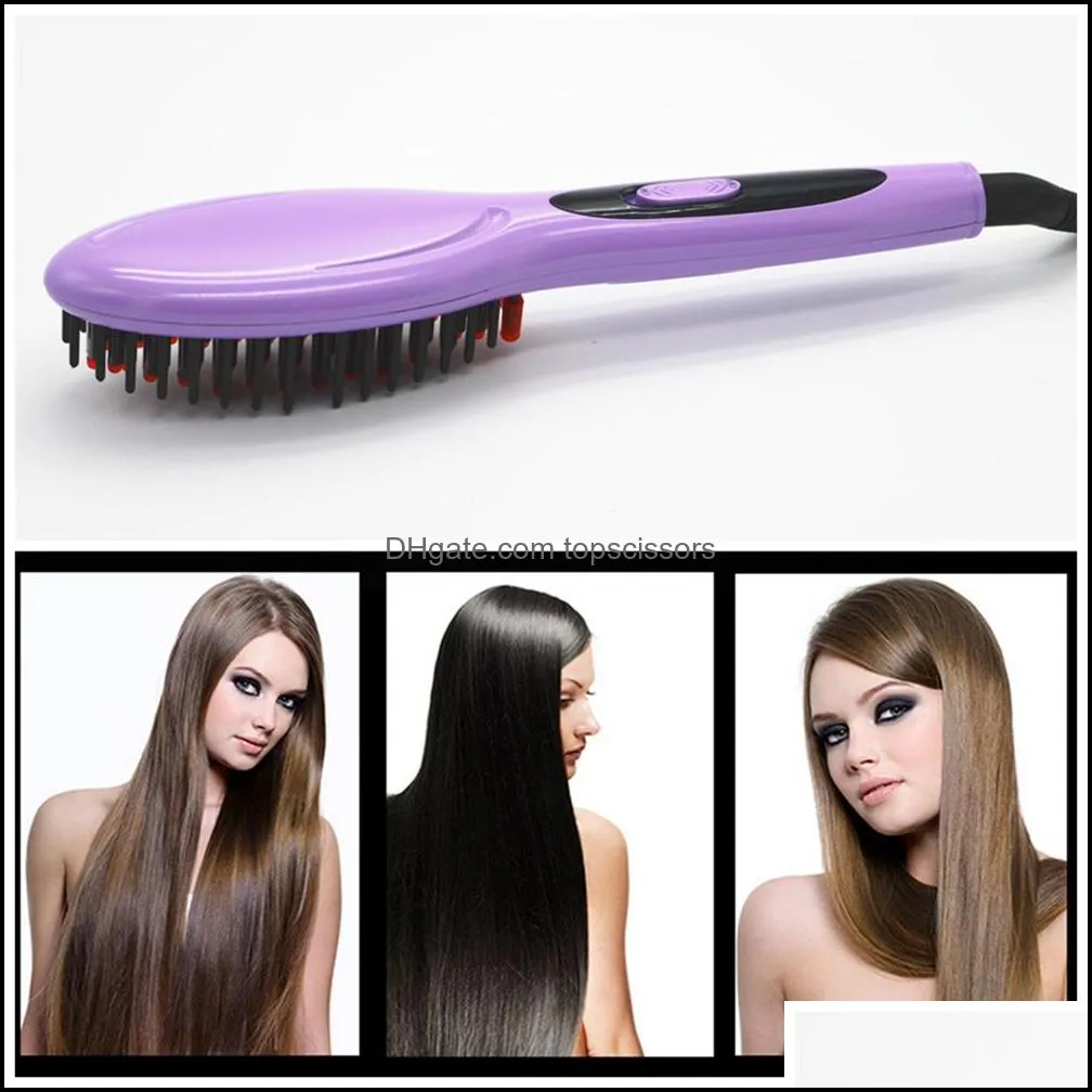 hair brush fast hair straightener comb electric brush comb irons auto straight hair comb brush tool