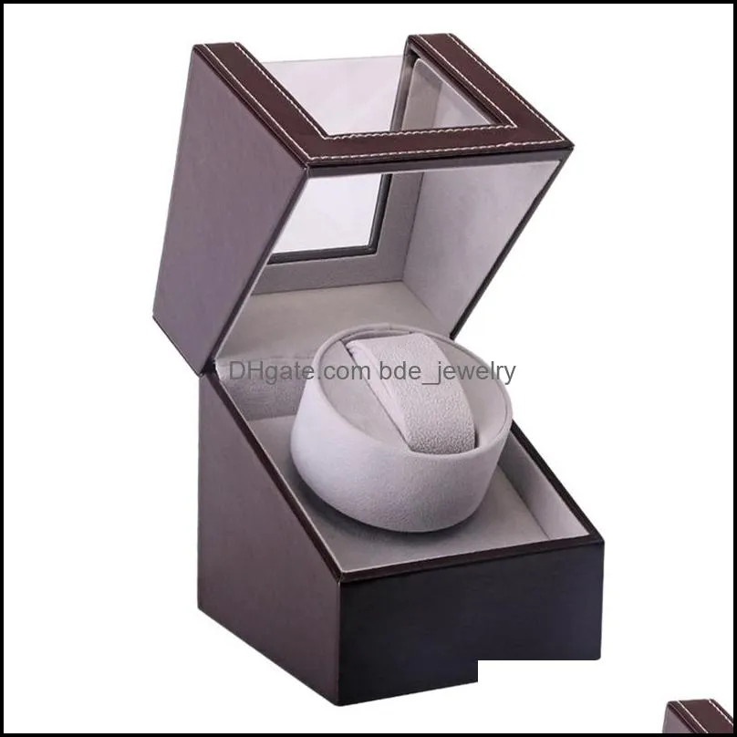 storage organizer display casket motor shaker holder automatic mechanical watch winder box winding case holder us plug