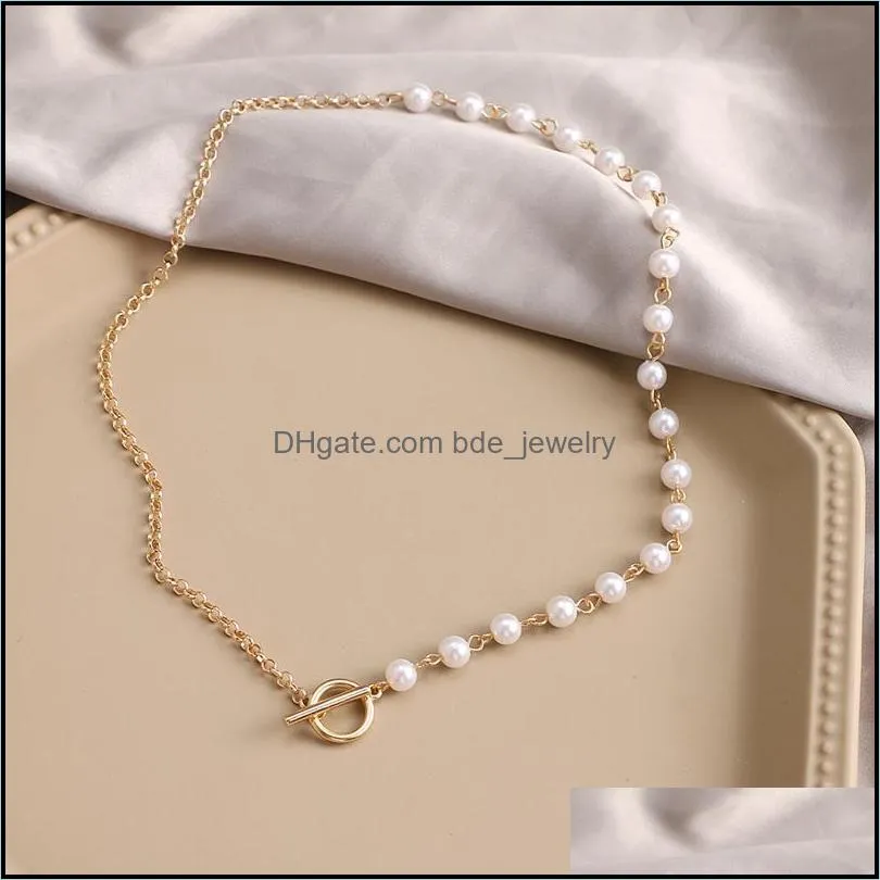 pendant necklaces wife white big imitation pearl choker necklace for women chain 2022 trend fashion summer beach jewelrypendant