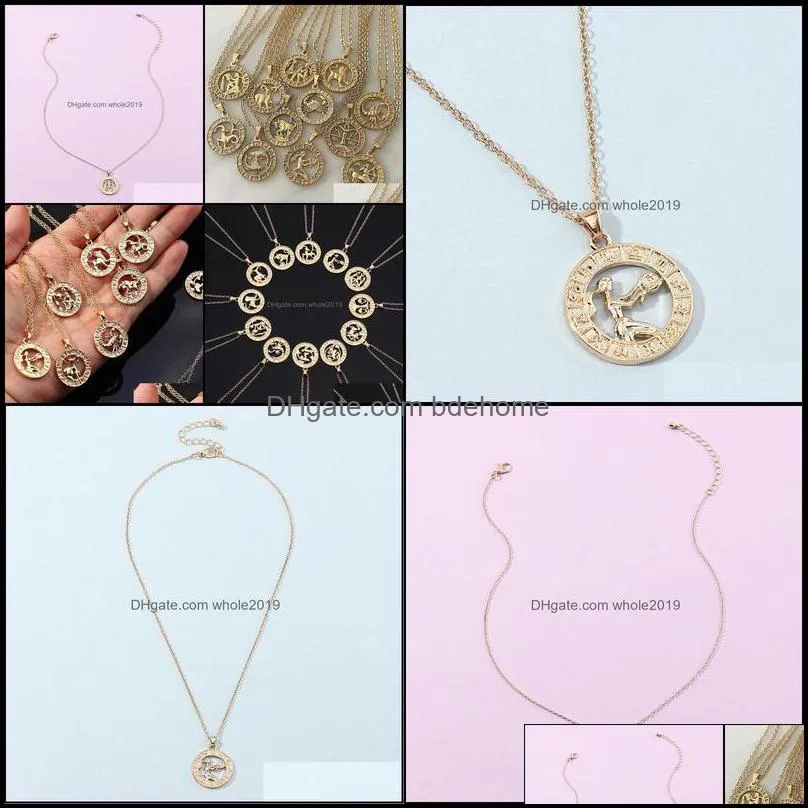 pendant necklaces pendants jewelry zodiac letter constellations necklace for women men virgo libra scorpio sagittarius capricorn