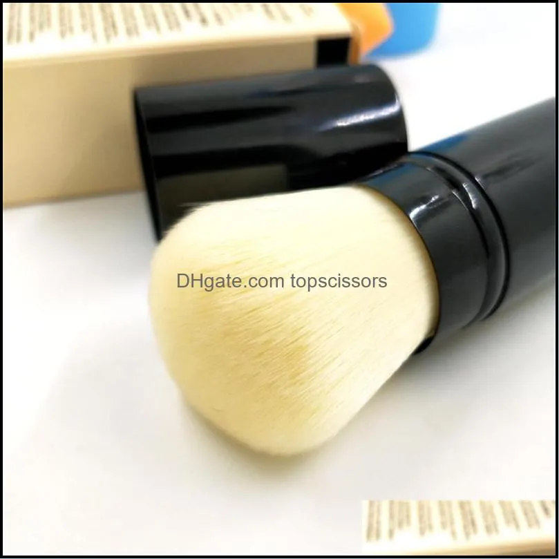 famous face makeup tool les beiges retractable kabuki brush with box package beauty blush eyeshadow cosmetics makeup brushes