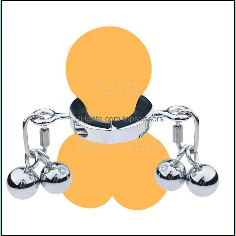 metal penis ring male testicle ball stretcher scrotum cock locking heavy duty pendant weight bdsm for men cockrings