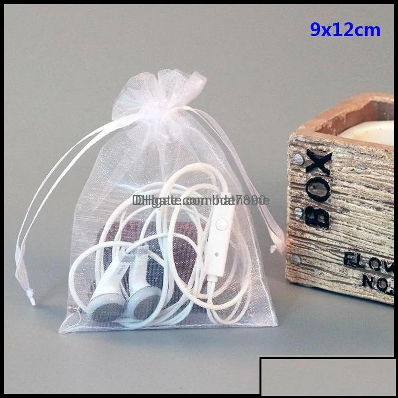 pouches bags display organza gift dstring bag 7x9cm 9x12cm 12x17cm 15x20cm 20x30cm glasses makeup jewelry packaging pouch candy favor