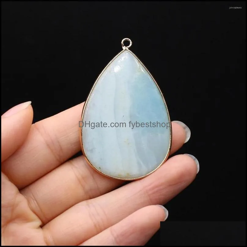 pendant necklaces charms natural blue agates multishape amazonites connectors for making diy jewerly necklace bracelet accessories