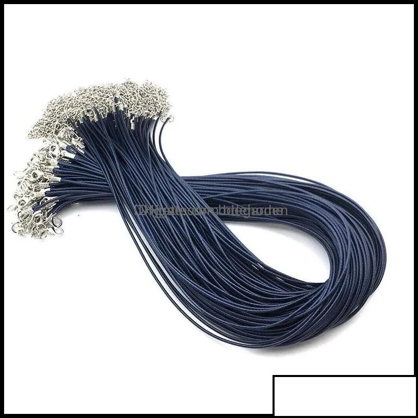 cord wire jewelry findings components 1 5mm colorf wax string chains necklace bracelet with extension chain sal dhfc6