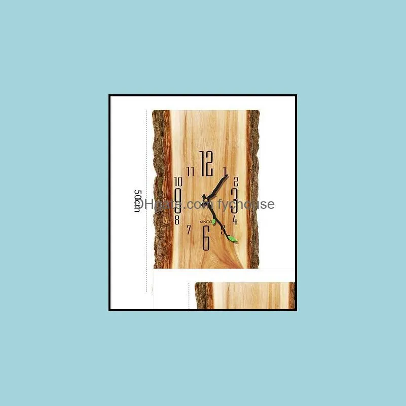 wall clocks nordic wooden clock cafe office home kitchen decor silent design art large gift wallclock wy527