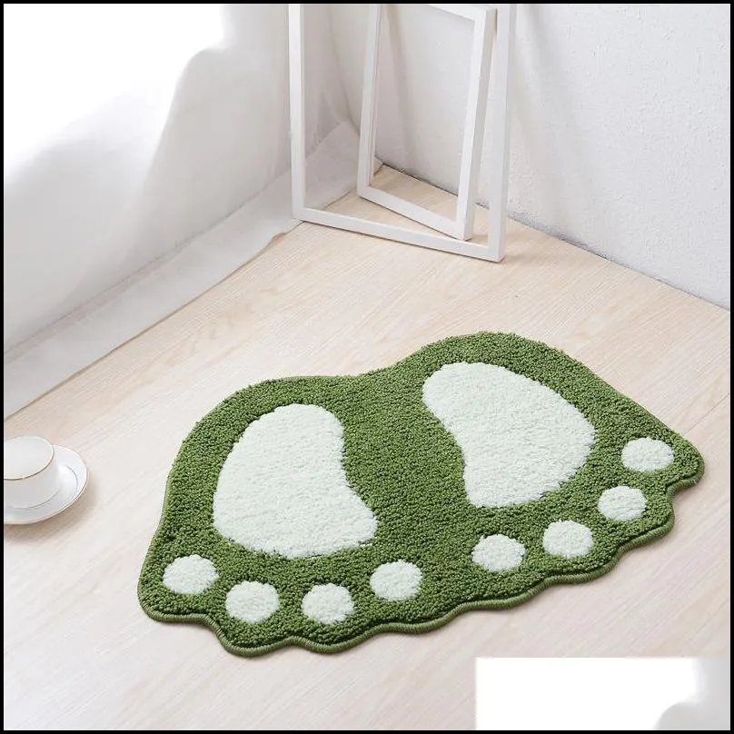 carpet foot print bath mats nonslip room mat toilet memory foam room rug pad s microfiber mini 40x60cm 220928