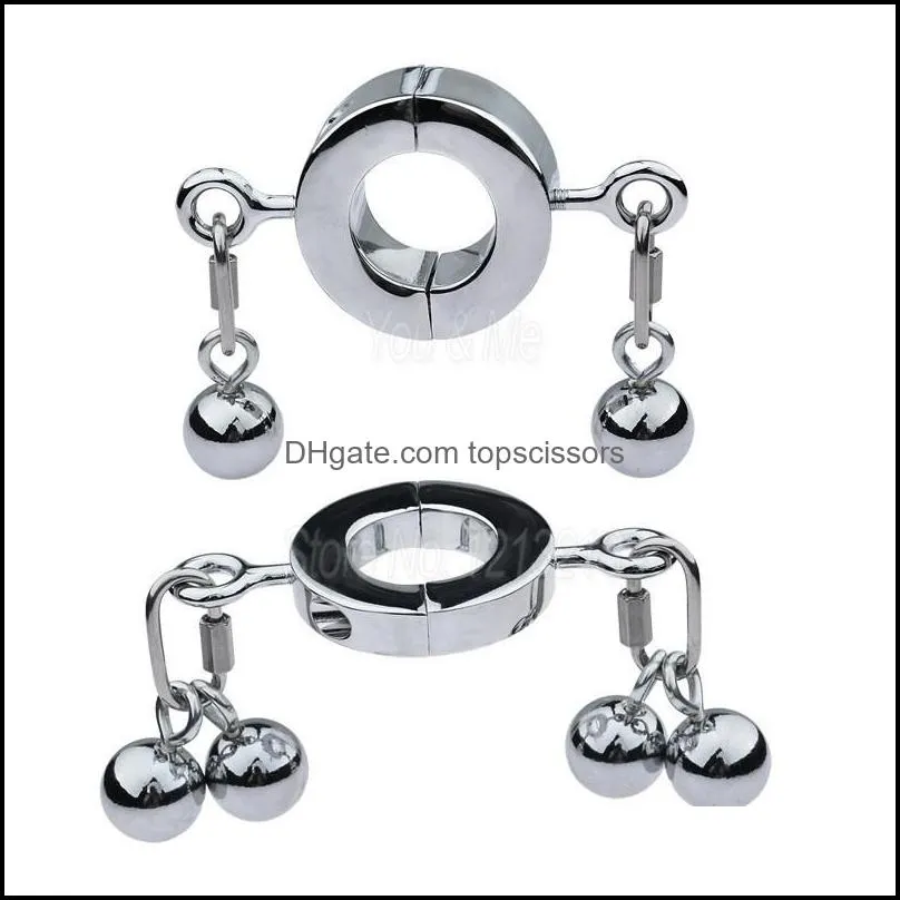 metal penis ring male testicle ball stretcher scrotum cock locking heavy duty pendant weight bdsm for men cockrings