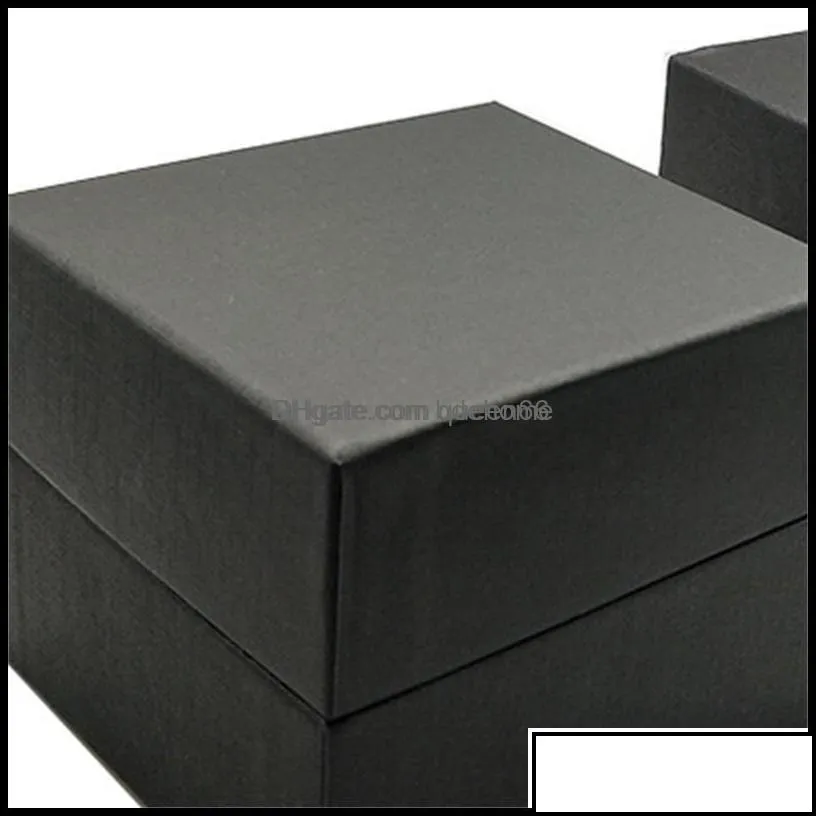 jewelry boxes packaging display 5pcs cases black paper with veet cushion pillow watch storage bracelet organizer gift box 642 q2 drop