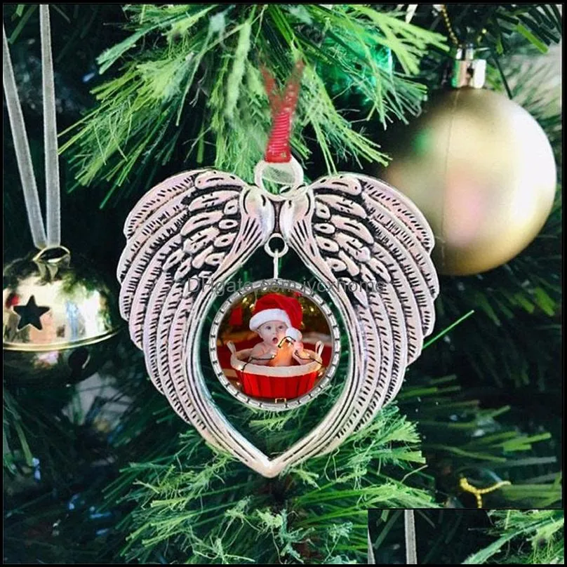 sublimation blanks christmas ornament decorations angel wings shape blank add your own image and background new yjl44 120 s2