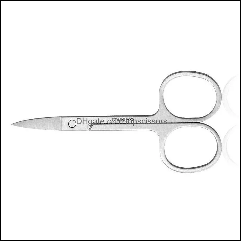 a beauty makeup mirror stainless steel elbow cut light eyebrow plucking scissors nasal eyelid line cross embroidery scissors