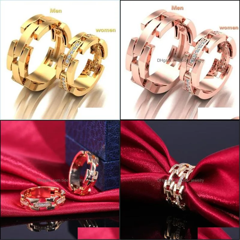 cluster rings huitan special 2pc finger punk geometric fashion gold rose two color available for women rome hollow men