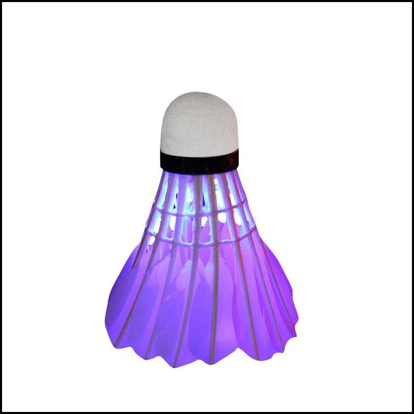 party favor lighting badminton foam ball head luminous colorful shuttlecock outdoor entertainment night training ball 20220503 d3