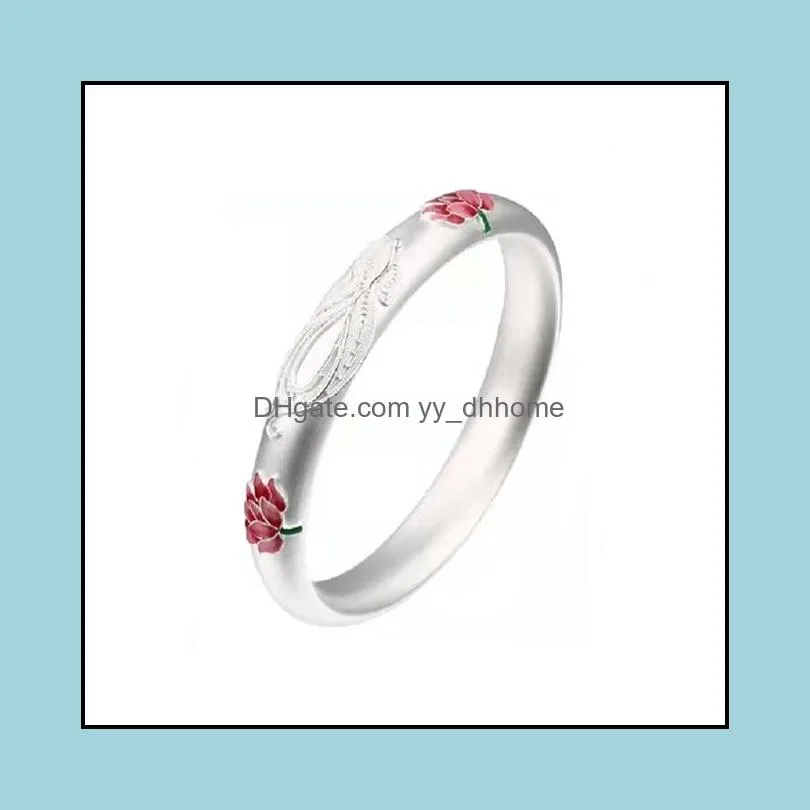 bangle fashion quality red blue enamel valentines day and mothers gift braceletbangle