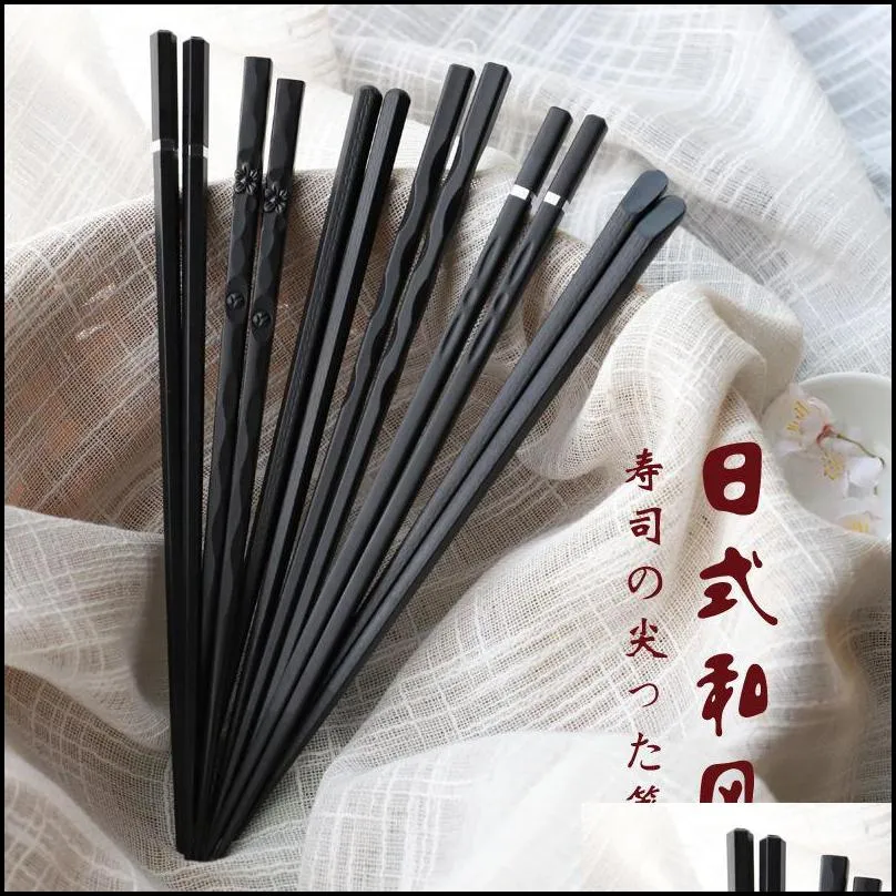 1 pair japanese chopsticks alloy nonslip sushi food sticks chop sticks chinese gift reusable chopstick 342 d3