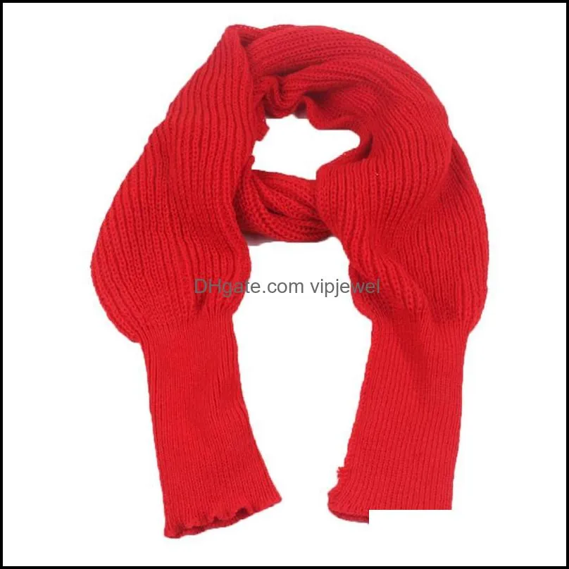 scarves women knitted scarf with sleeves wrap warm lady sweater tops long sleeve for ladies shawls