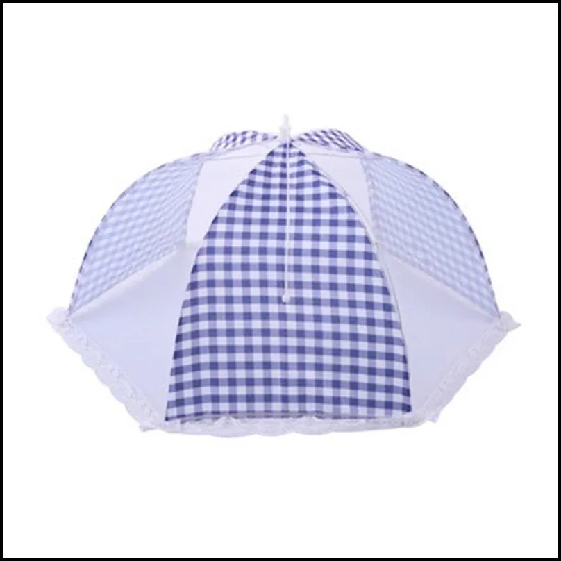 kitchen folded mesh food cover anti fly mosquito umbrella hygiene grid style foods dish cover bbq picnic kitchenware 20220517 d3