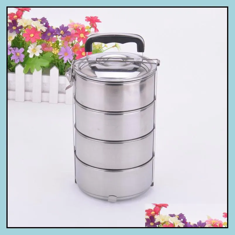 luxury with handle bento jar stainless round steel vacuum lunch box practical heat resistant container high quality 9js bb