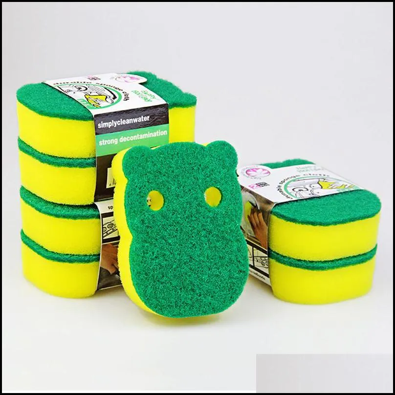 10pcs high density sponge pad kitchen cleaning tools washing towels wiping rags scouring pad microfiber dish cloth