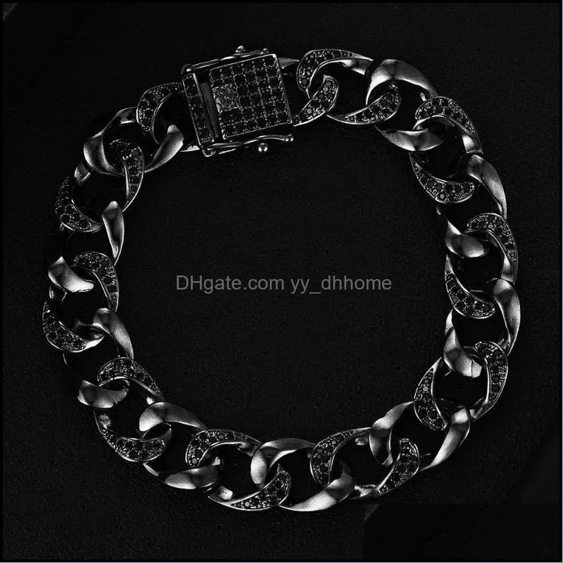 bangle luxury chunky link bracelet for women wedding full cubic zircon crystal cz dubai party jewelry 2022bangle banglebangle