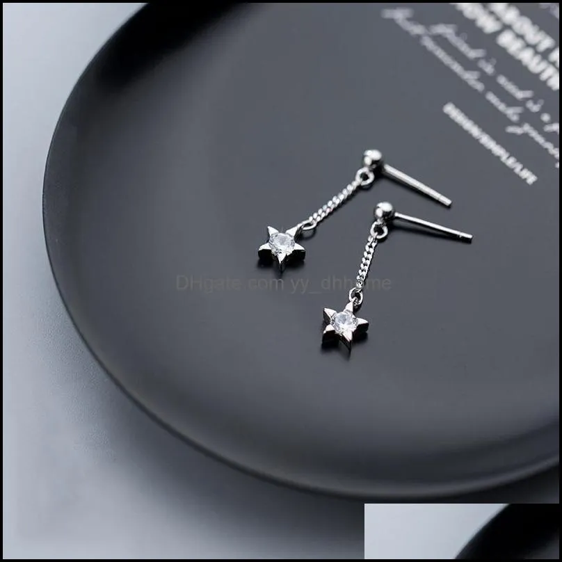 stud design star earrings s925 sterling silver for women girls jewelry drop brincos orecchini argento 925