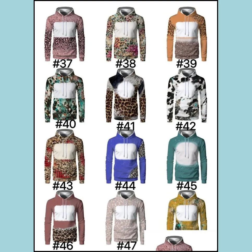 ups wholesale sublimation bleached hoodies party supplies heat transfer blank bleach shirt fully polyester us sizes for men women