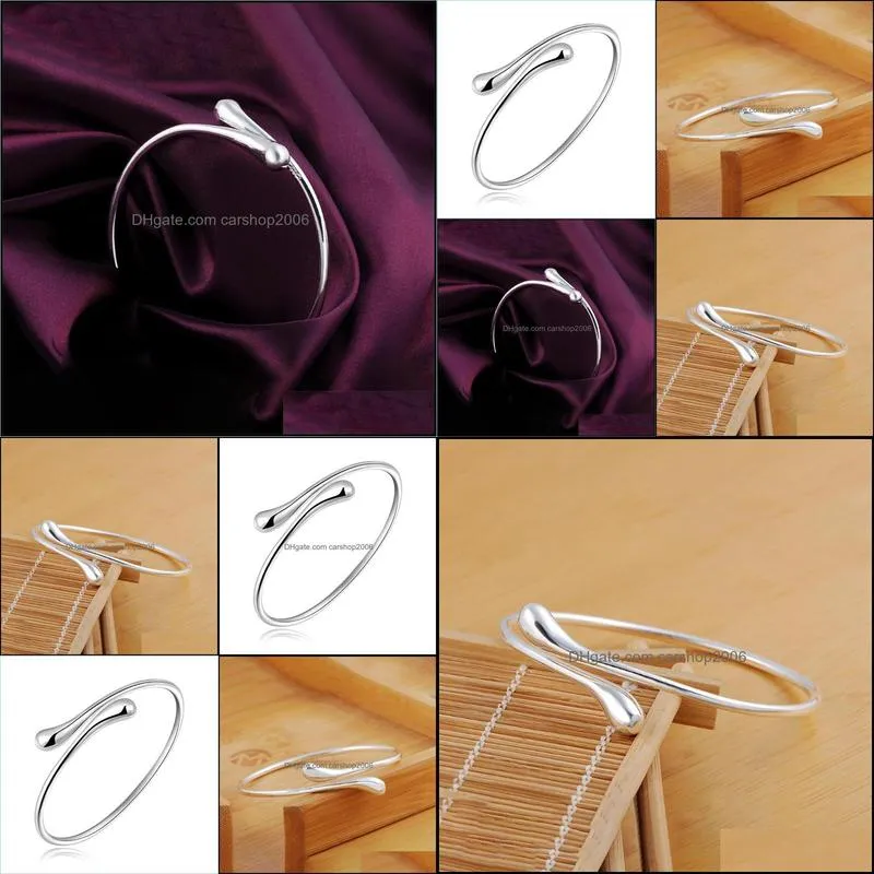 bangle fashion selling exquisite trend silver water drop bracelet double round for women accessories giftbangle