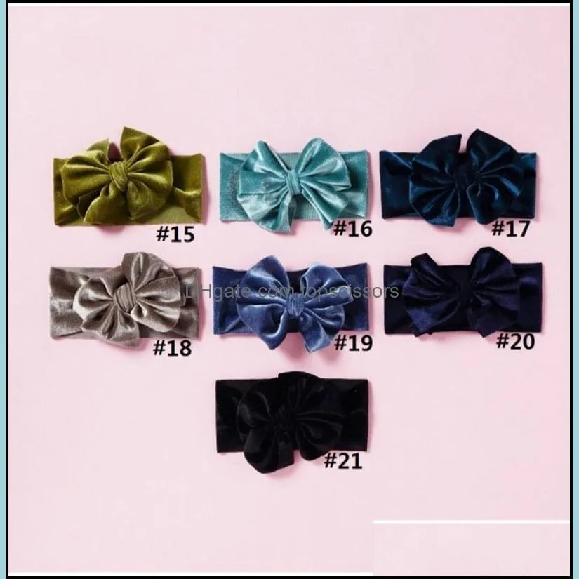 childrens headband solid color flannelette nylon hair accessories large size baby hairs band velvet