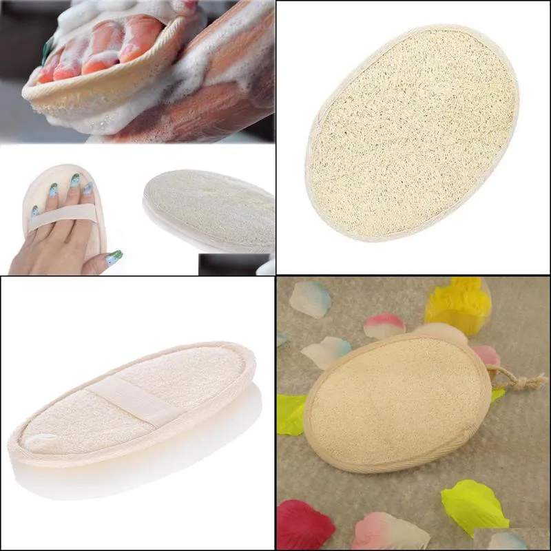 natural loofah pad sponge bath ball shower rub for whole body healthy massage brush scrubber exfoliator washing pad