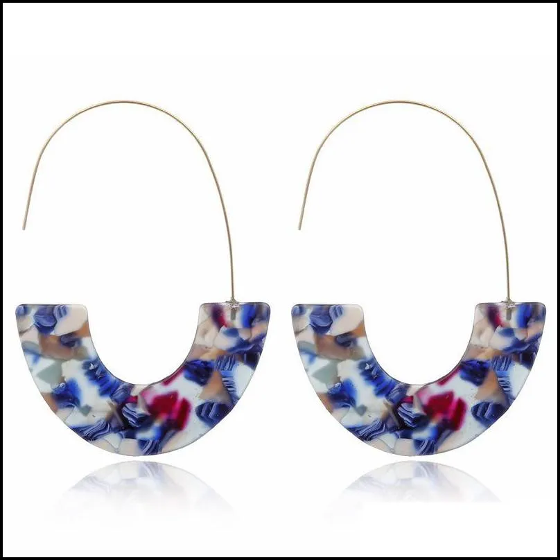 u shape leopard eardrop 8 styles acrylic acetate sheet ladies drop earrings fashion jewelry party favor 2 8xy e1