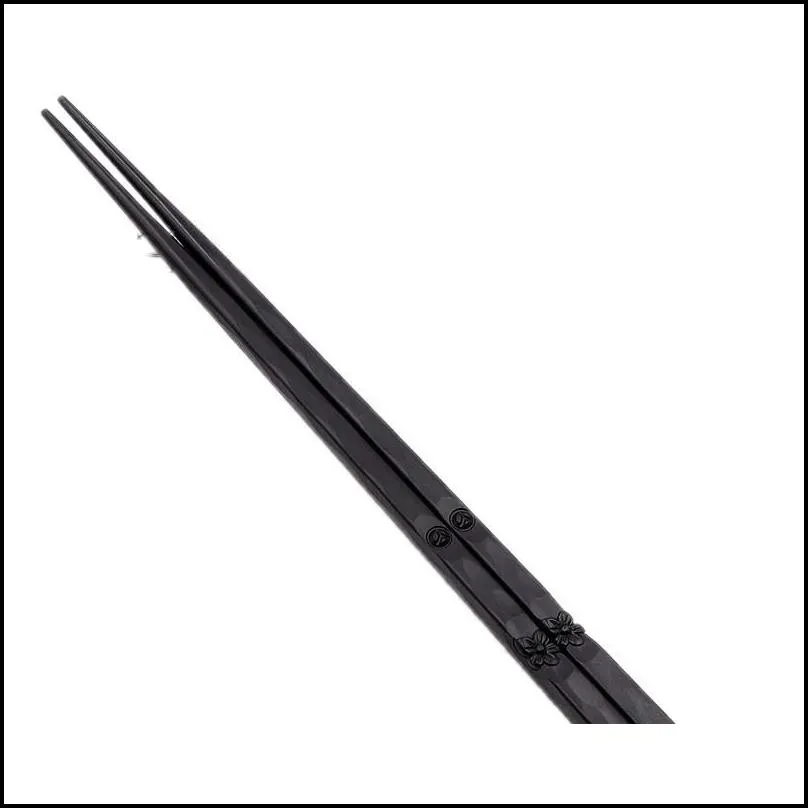 1 pair japanese chopsticks alloy nonslip sushi food sticks chop sticks chinese gift reusable chopstick 342 d3