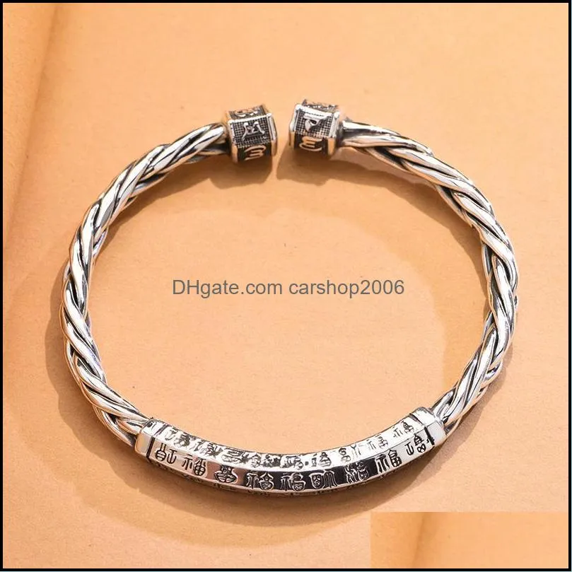 bangle national tide allmatch ladies bracelet retro personality baifu open twist braided mens jewelry giftbangle