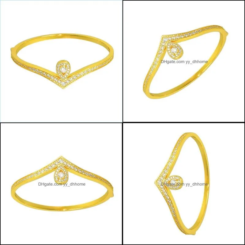 bangle lover bracelet for women girls luxury fashion accessory with diamond crystal bridal wedding jewelry cuffs bracelets