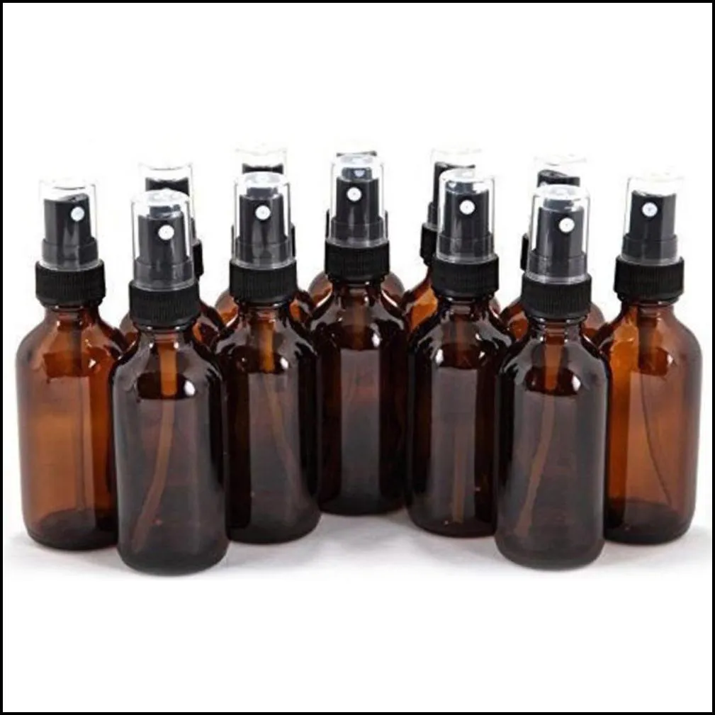 5100ml beauty empty amber glass bottles  oil mist spray container case refillable bottles travel