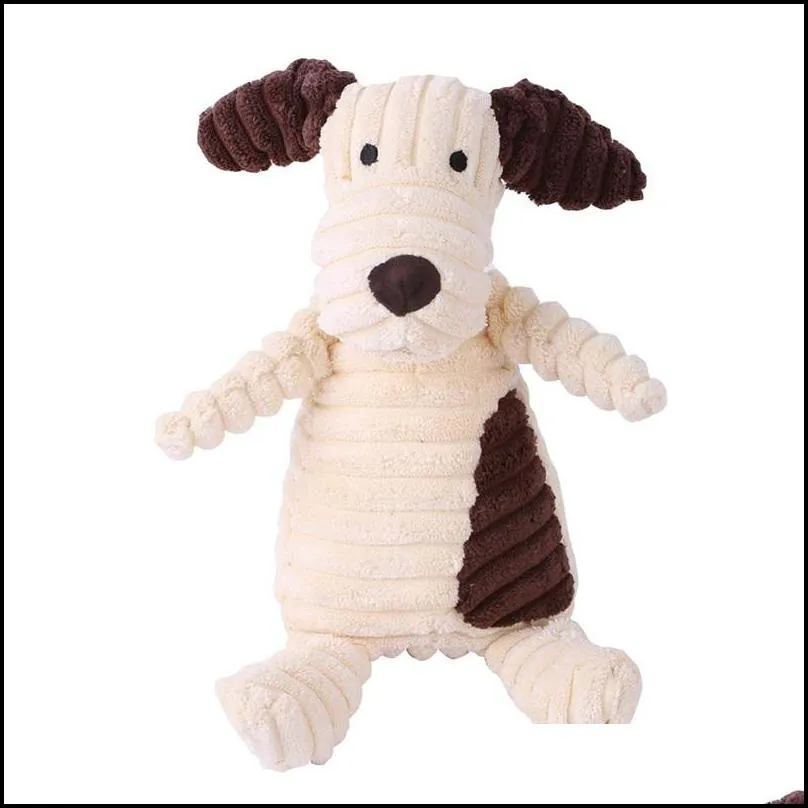 corduroy doll for small large animal plush dog squeaky puppy chew toys bite resistant pet toy for dogs squeaker 20220430 d3
