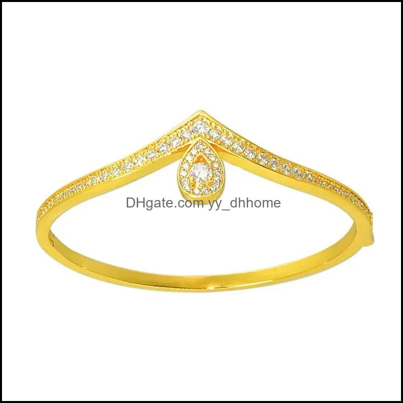 bangle lover bracelet for women girls luxury fashion accessory with diamond crystal bridal wedding jewelry cuffs bracelets