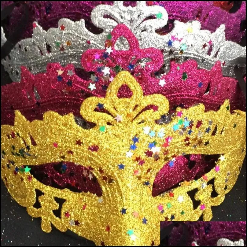 multi colors masks masquerade mardi gras props for women twinkle star glitter sequins half face mask 0 65dl ff