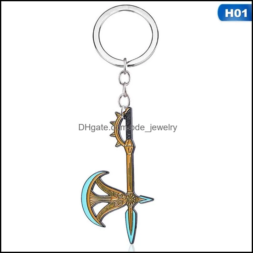 the seven deadly sins axe bottle opener keychain nanatsu no taizai escanor divine axe rhitta key chain for men jewelry