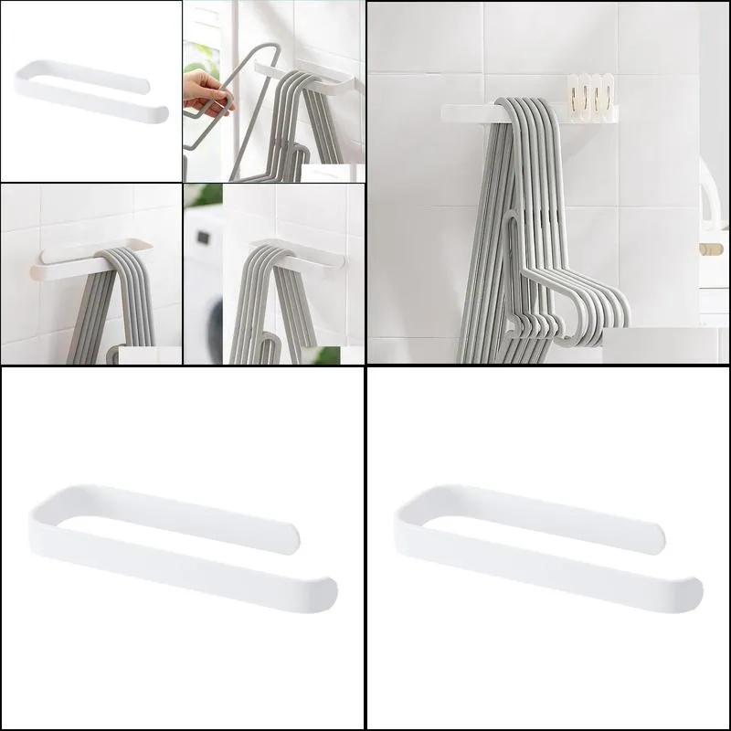 hooks rails creative household supplies iron hanger clip storage rack multipurpose punch wall organizing rack