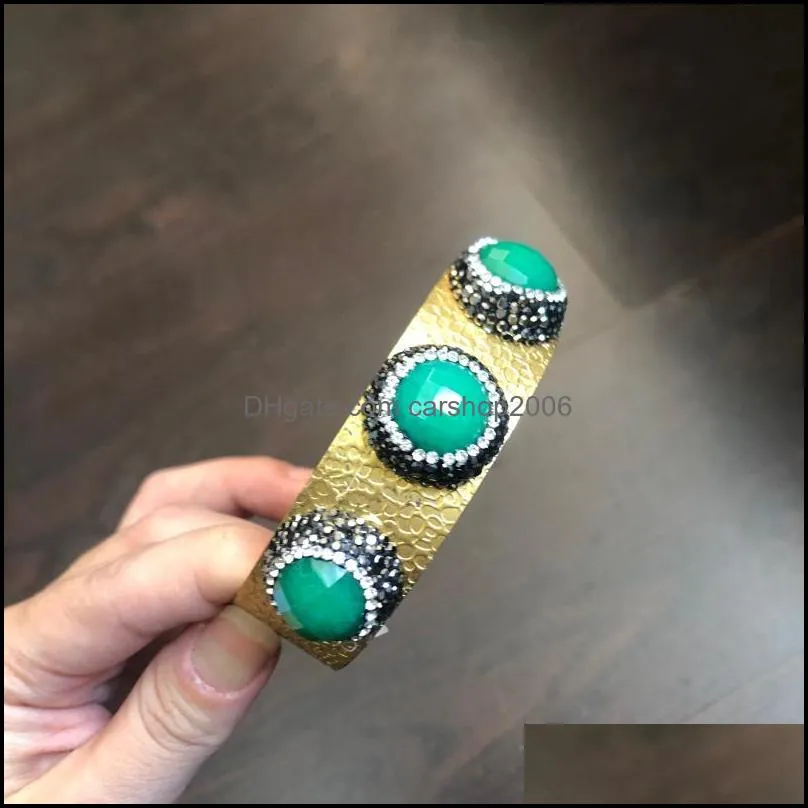bangle wtb001 big promotion wkt fashion opening adjustable goldplated bracelet natural stone for party